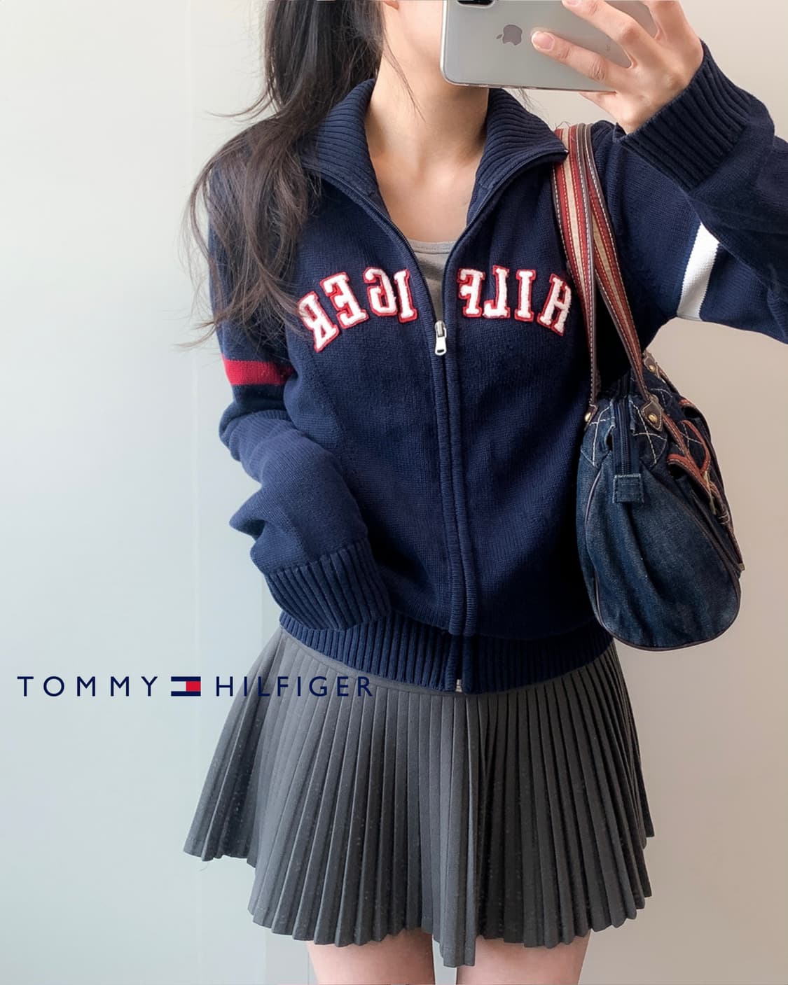 타미힐피거 니트 집업 상품이미지1