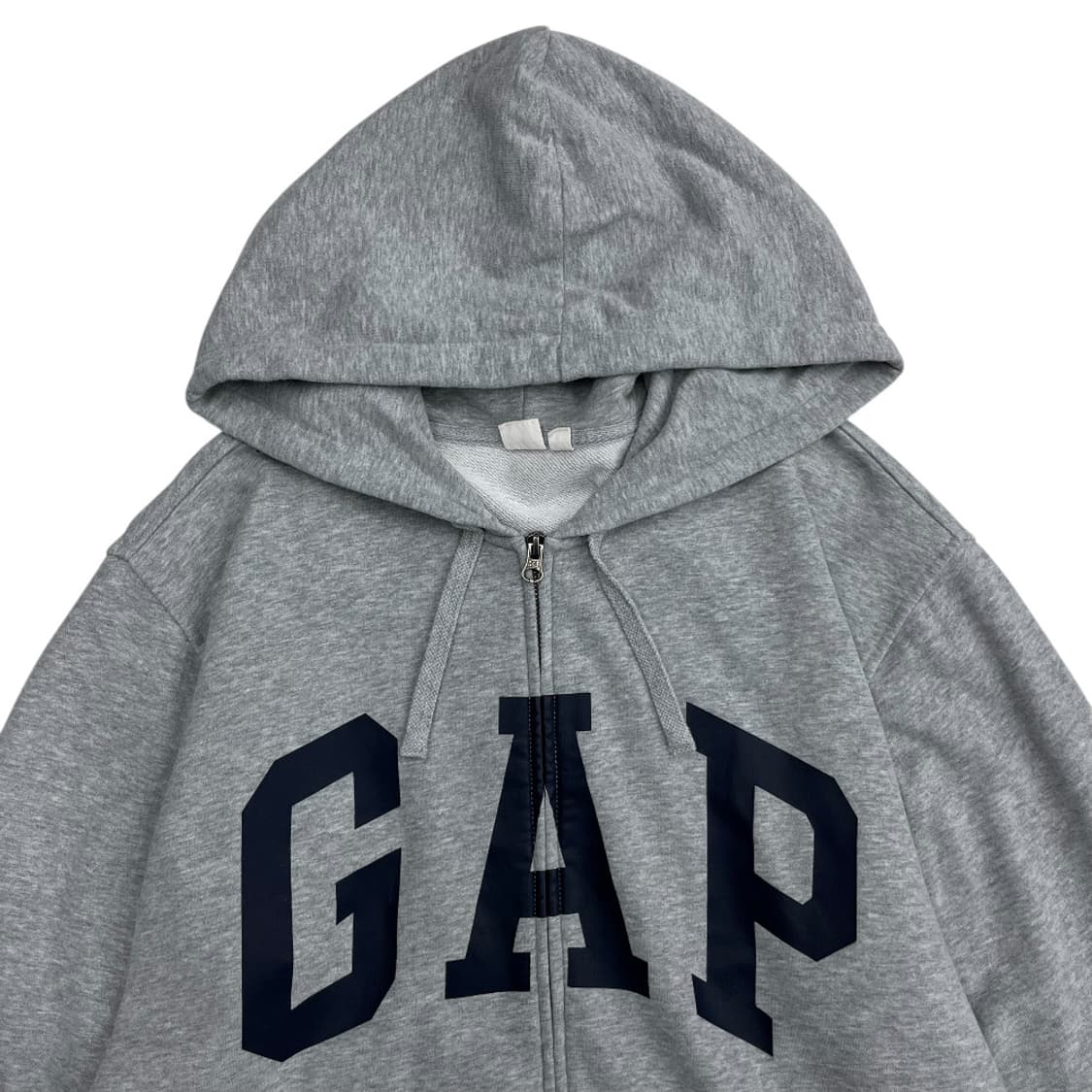 갭 네이비 센터로고 그레이 후드집업 2XL 상품이미지4
