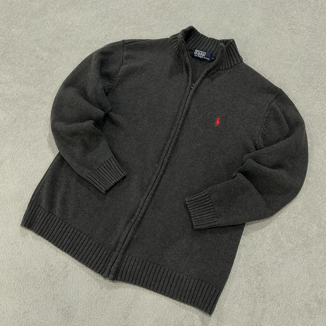 폴로 랄프로렌 집업 가디건 차콜 L 상품이미지1