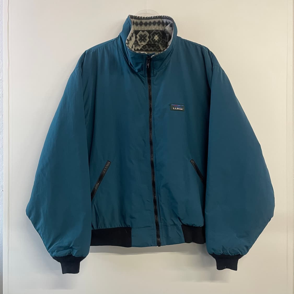 90s 엘엘빈 아즈텍 나일론 웜업자켓 상품이미지1