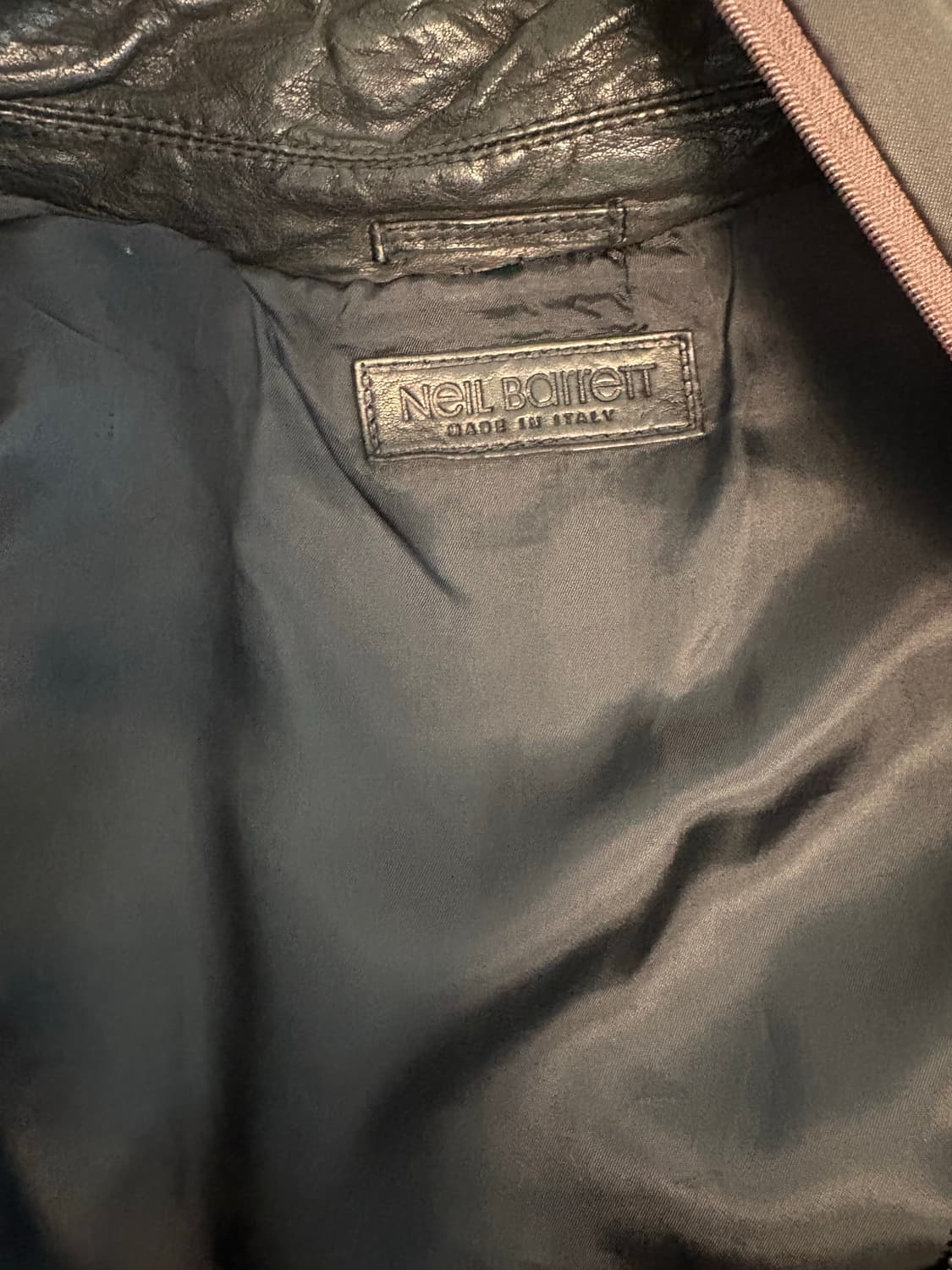 닐바렛 물소가죽  블랙 가죽자켓(M) 상품이미지4