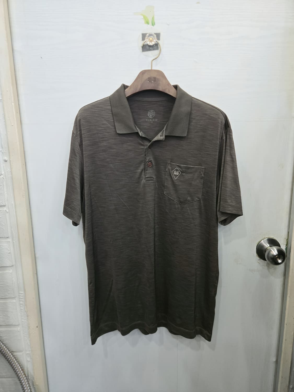 100,L) KOLON SPORT 코오롱스포츠 카라 반팔티셔츠! 카키색상 상품이미지2