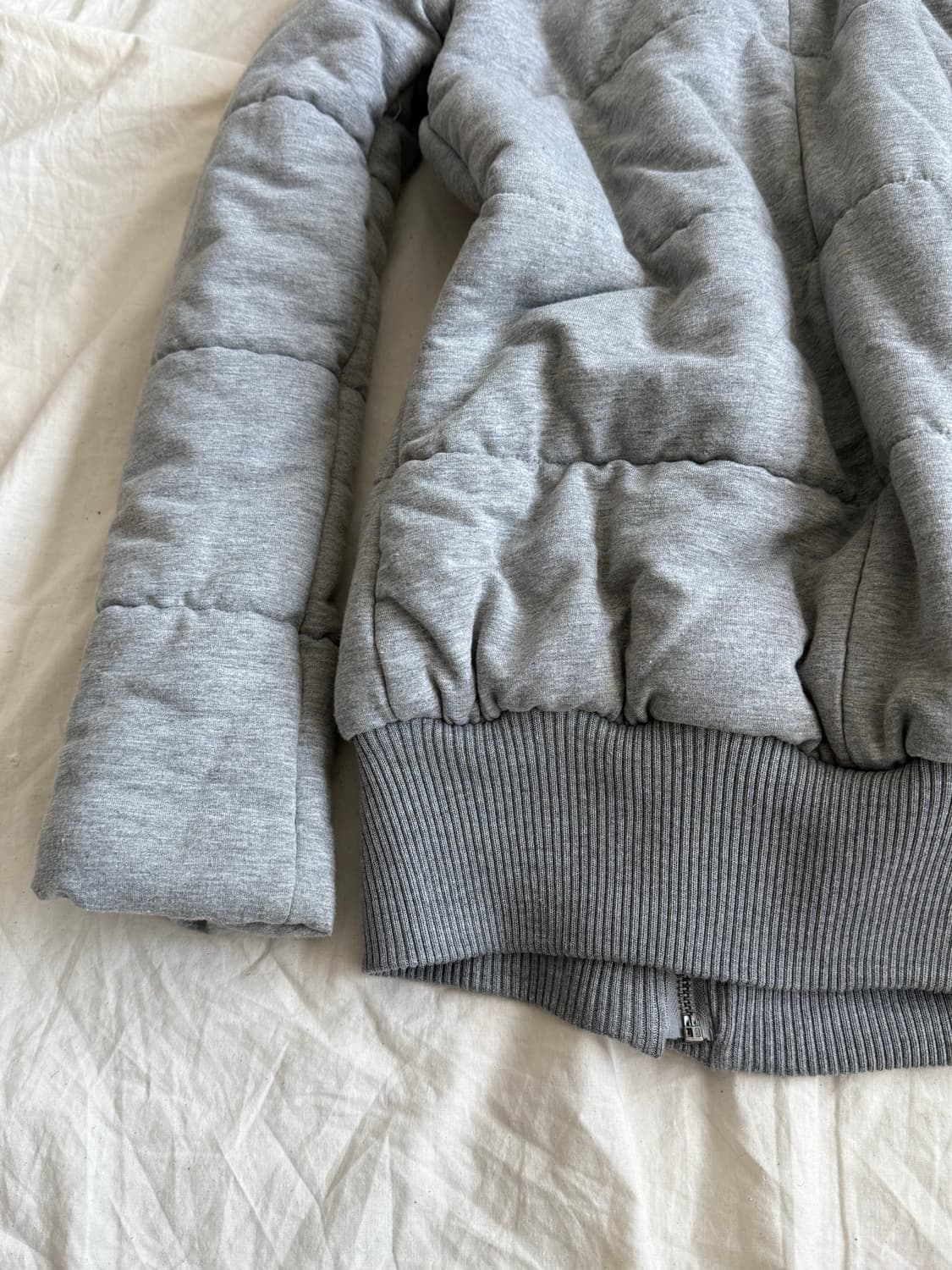 그레이 펑투케 락시크 딱붙 패딩 집업 상품이미지5