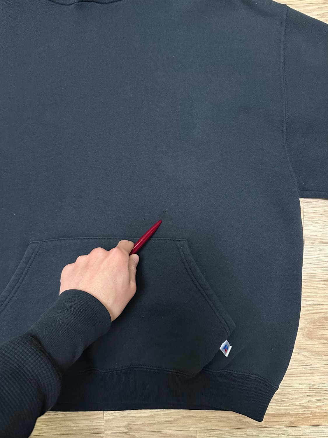 90s 빈티지 러셀 후드 블랙 L 상품이미지7