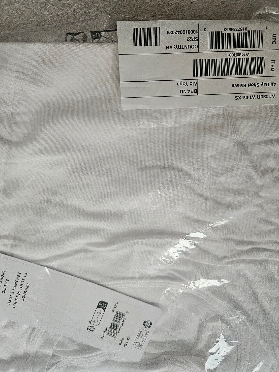 (새상품) 알로요가 Alo Yoga 올 데이 반팔 화이트 XS 상품이미지4