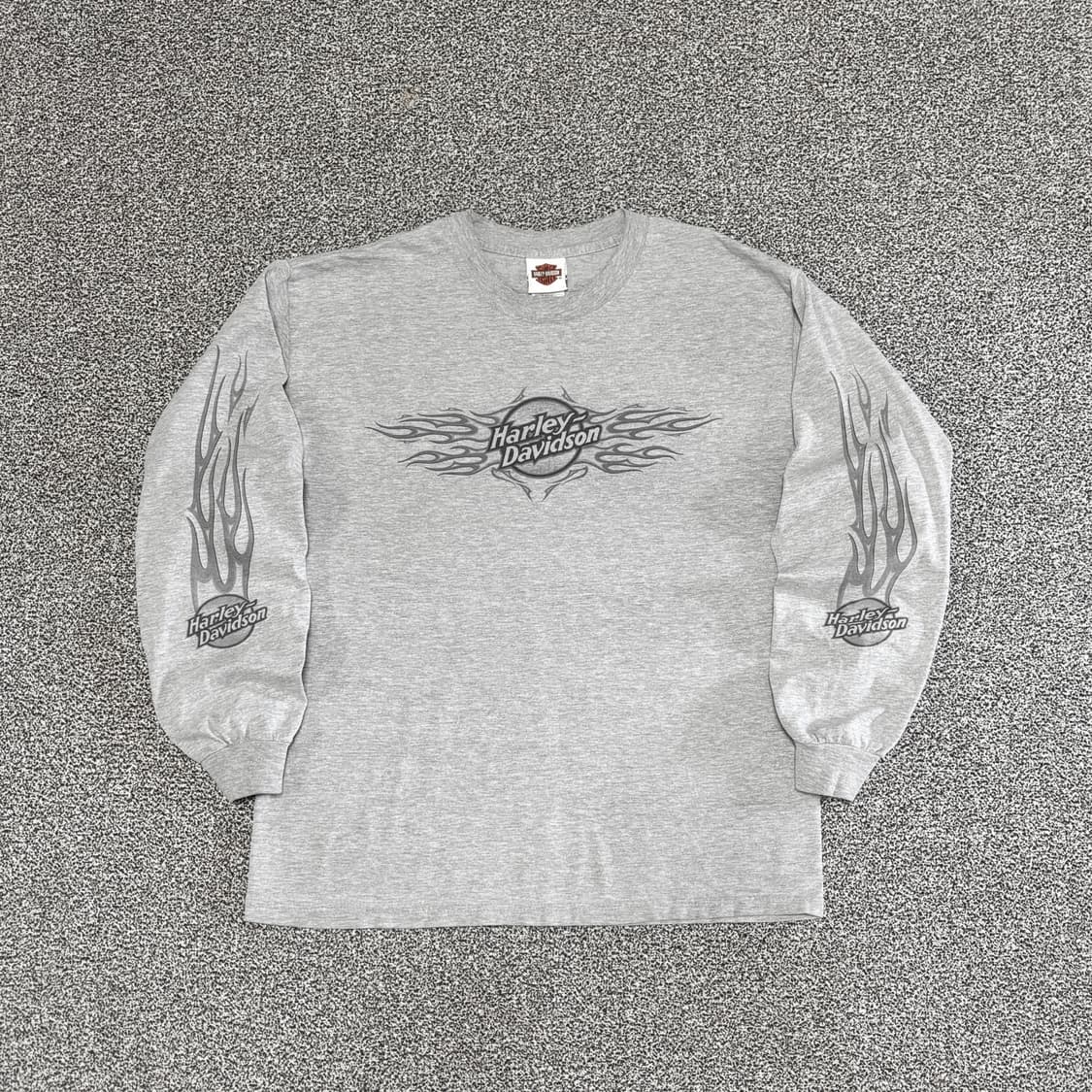 빈티지 할리데이비슨 플레임 롱슬리브 티셔츠 상품이미지1