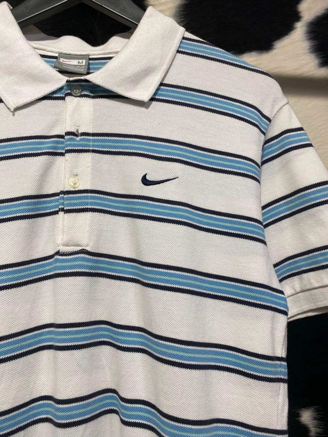 Nike 00’s 빈티지 스카이블루 스트라이프 반팔 티셔츠 상품이미지3