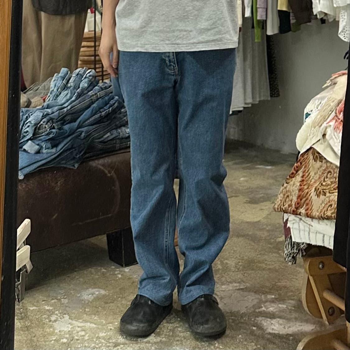 (착용컷) Wrangler 데님 팬츠 (남성용 34) 상품이미지3