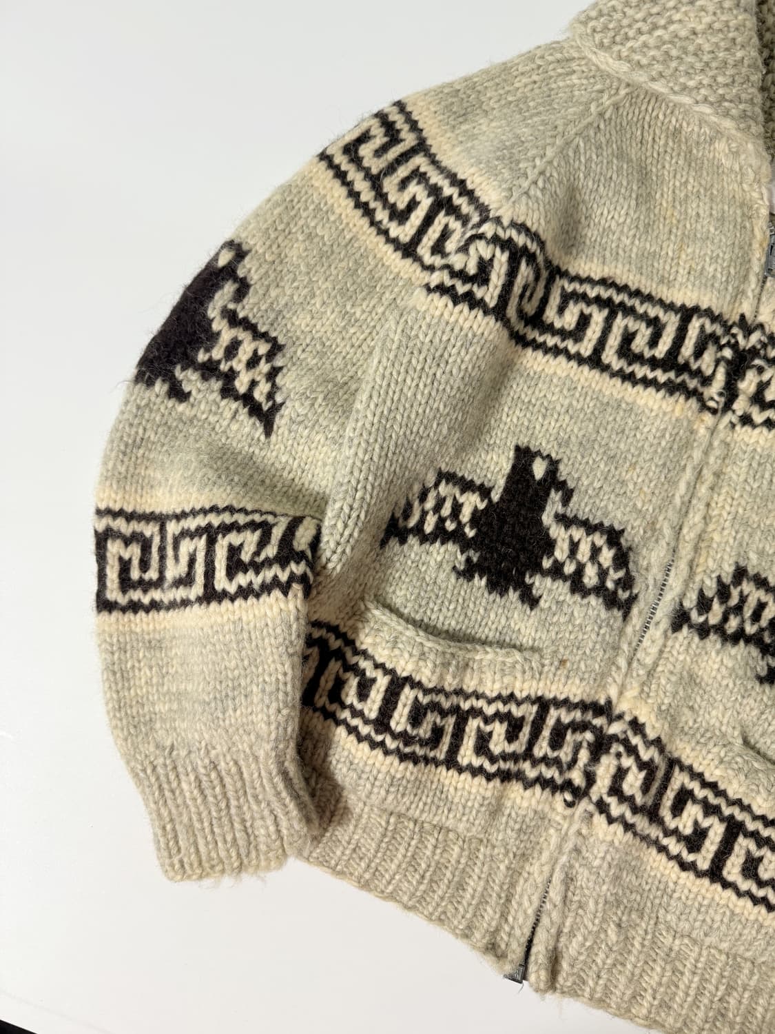 80‘s TUAK 루즈핏 캐나다 썬더버드 해비 울 코위찬   상품이미지4