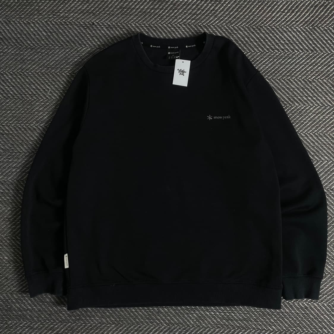 스노우피크 미니멀 블랙 박시핏 맨투맨 o 3298 상품이미지1