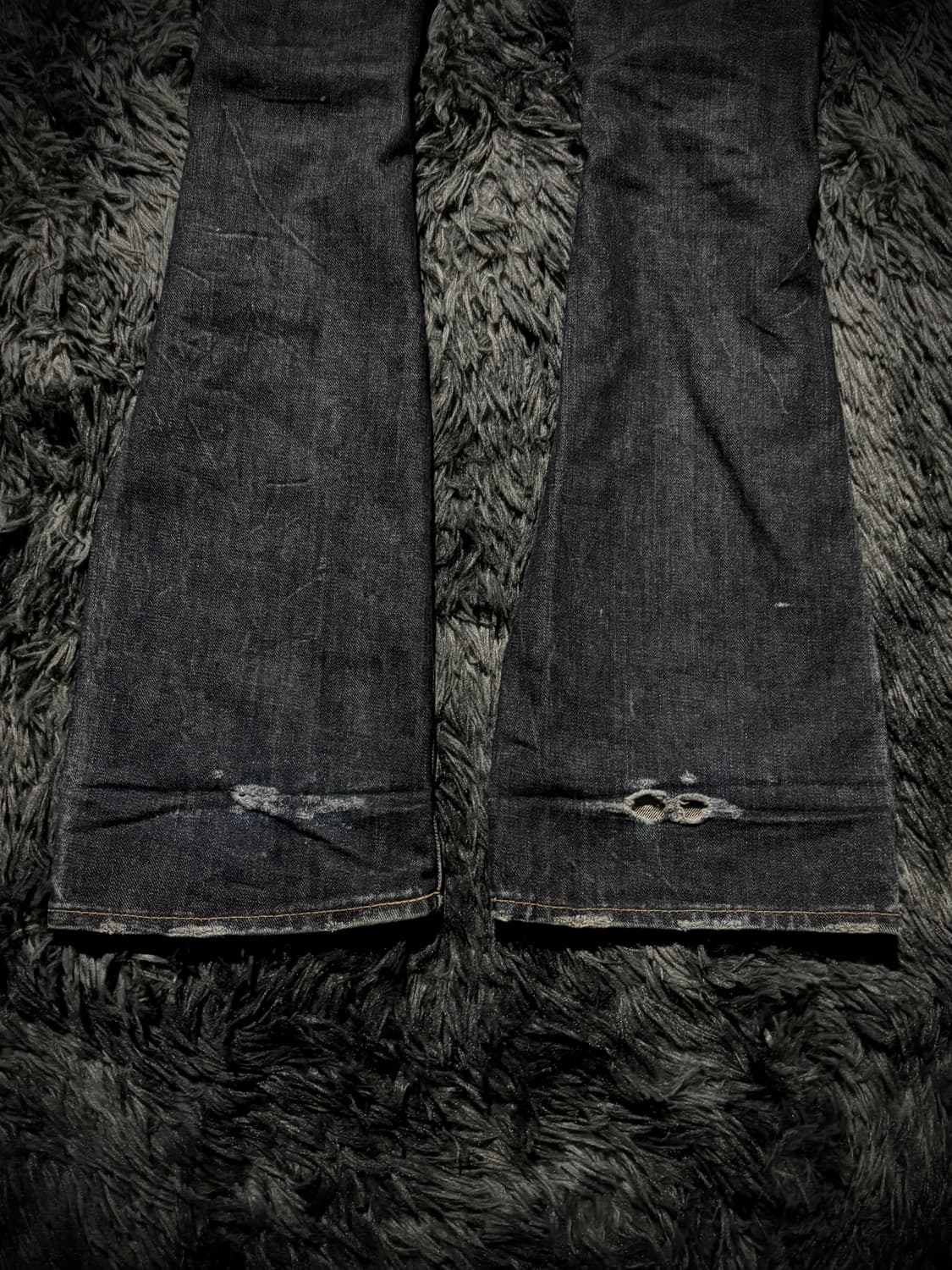 Moussy 페인팅 패치 부츠컷 데님팬츠 상품이미지8