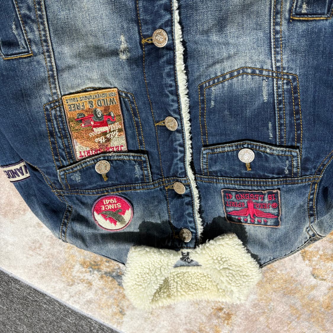 jeep 지프 자수패치 양털 데님 자켓 상품이미지2