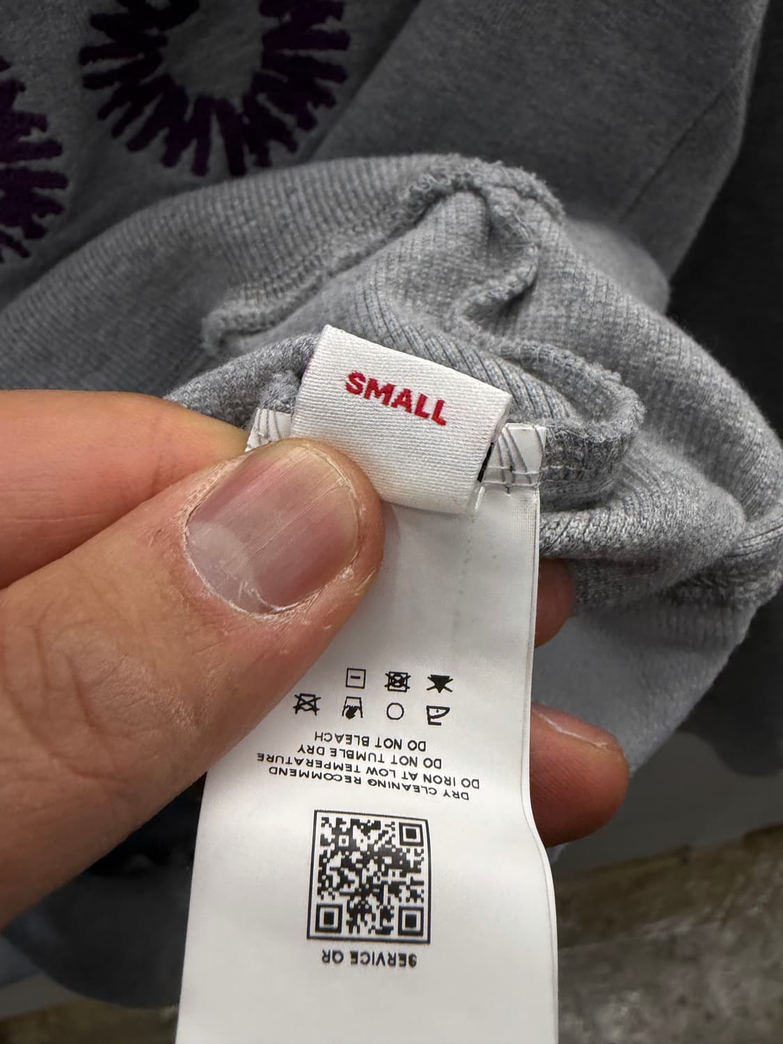 999휴머니티 그레이 후드티 스몰 상품이미지5