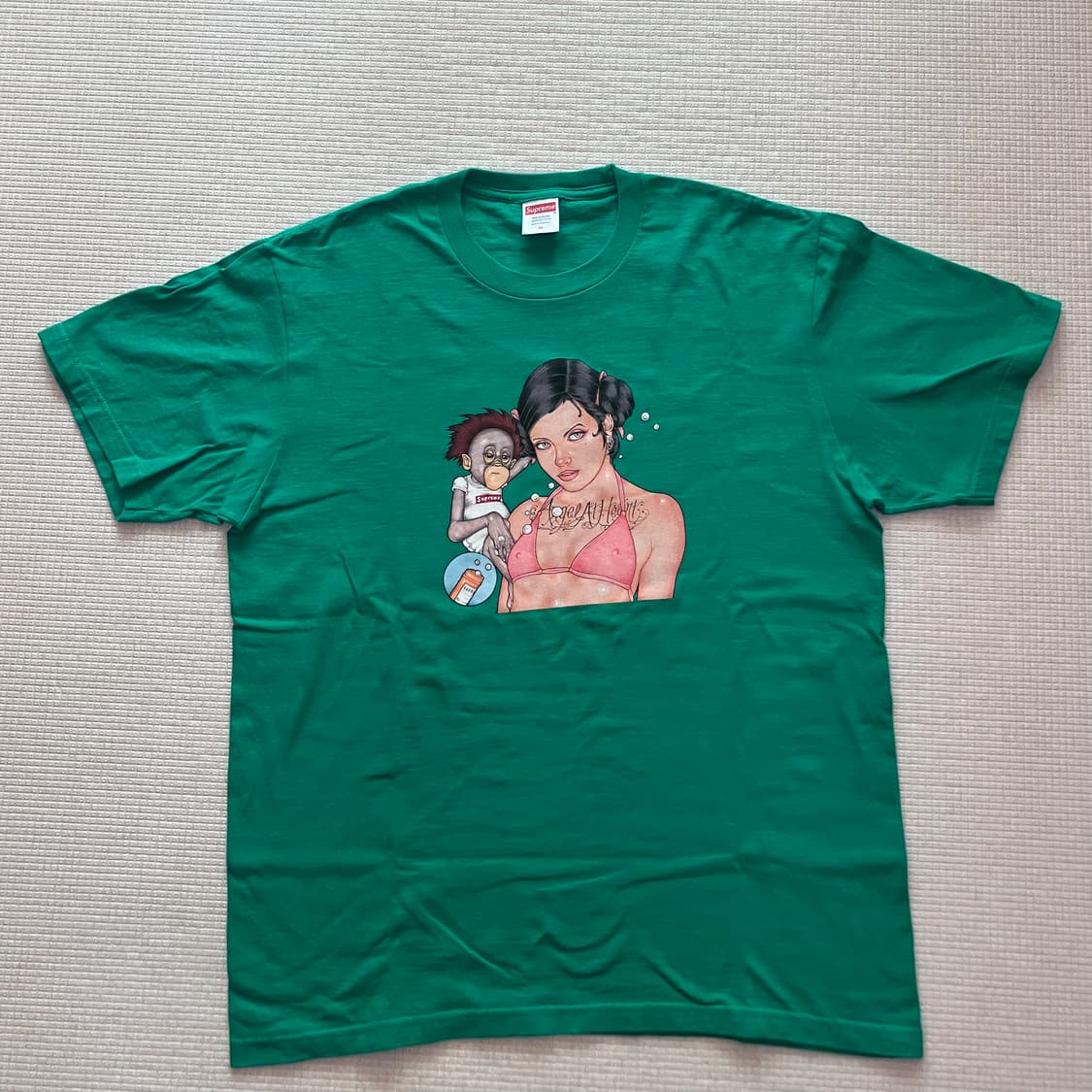 슈프림 엔젤 티셔츠 그린 상품이미지1