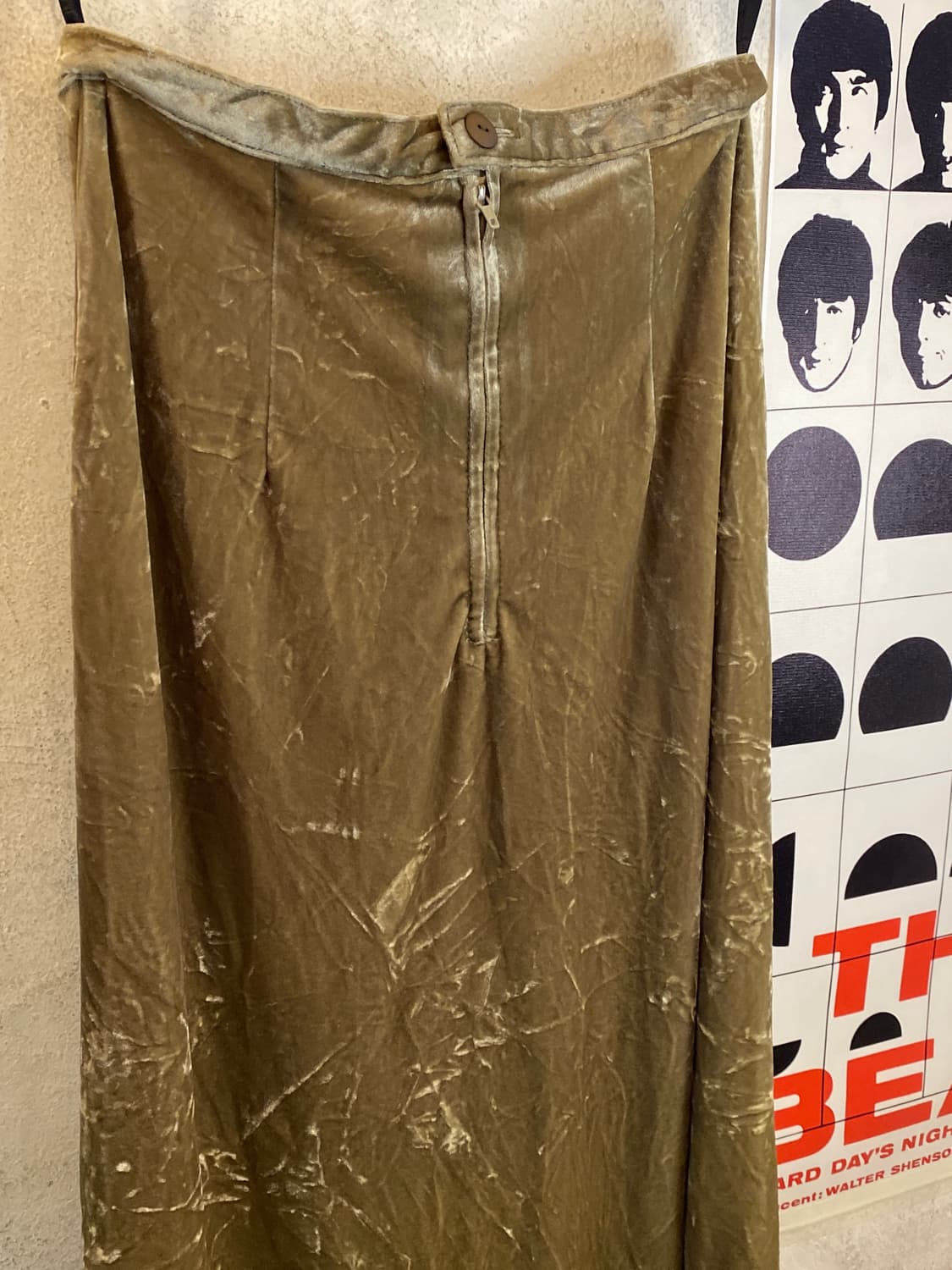 Japan vintage 벨벳 롱스커트 24inch 상품이미지3