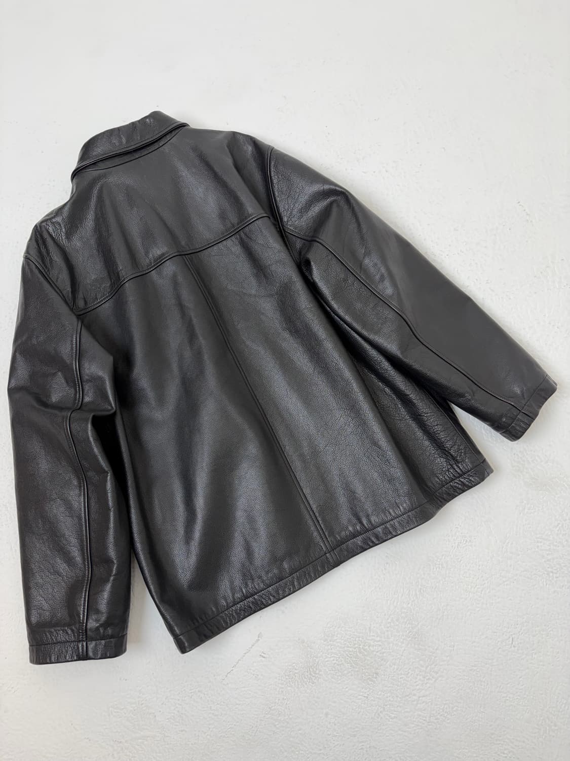 00s J.crew Leather Coat (black) 상품이미지2