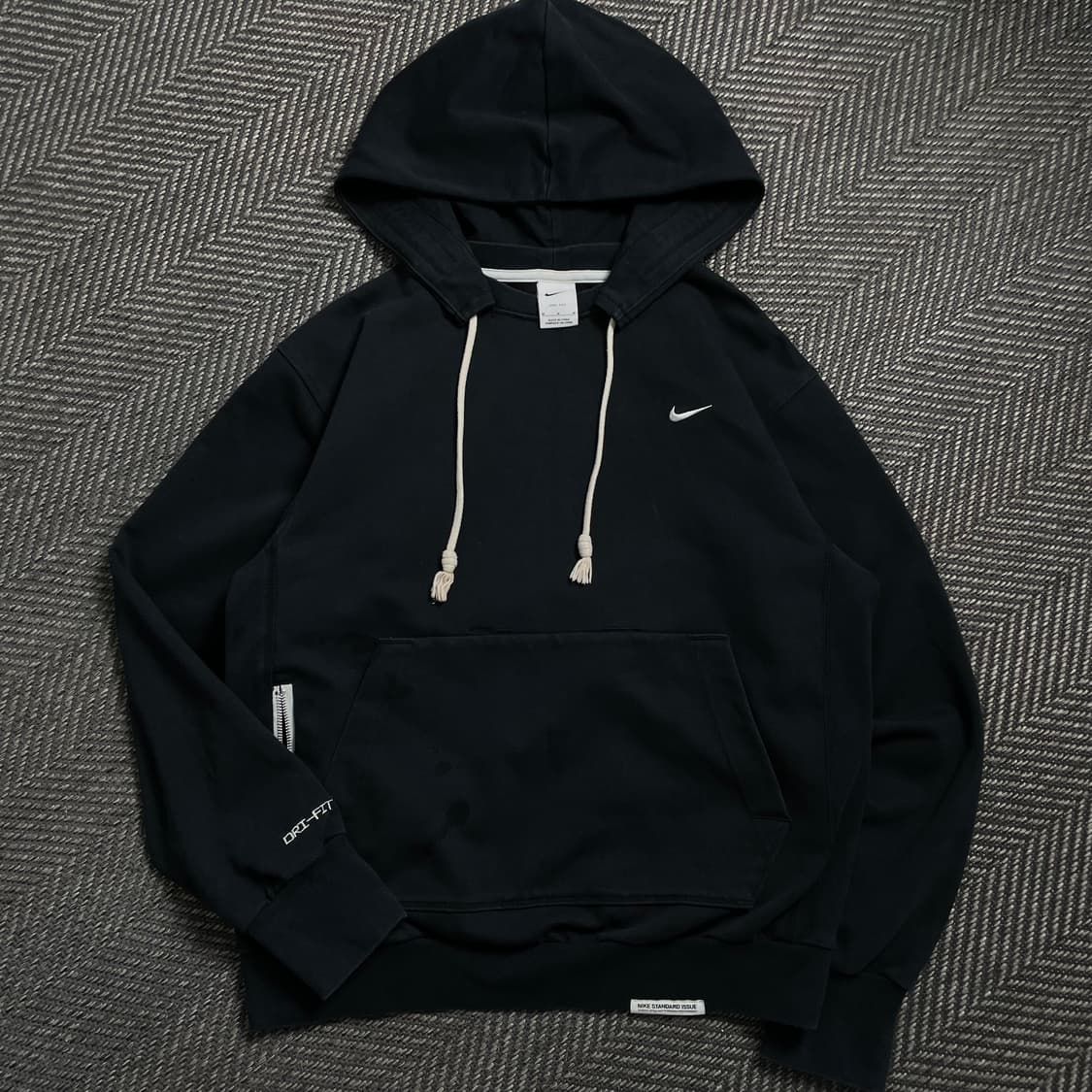 나이키 스우시 디테일 후드 티셔츠 네이비y 4549 상품이미지2