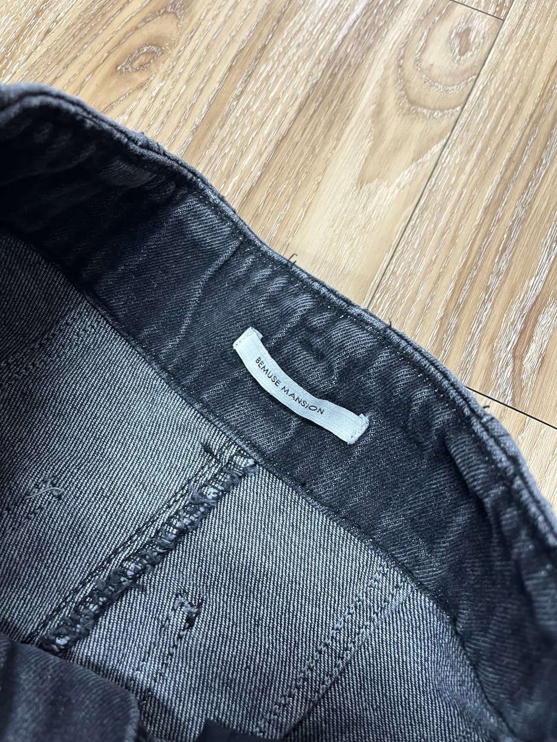 비뮤즈 맨션 와이드 흑청바지 27 상품이미지6