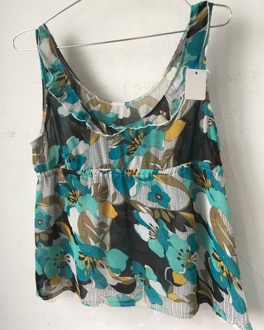 Pattern frill sleeveeless 상품이미지4
