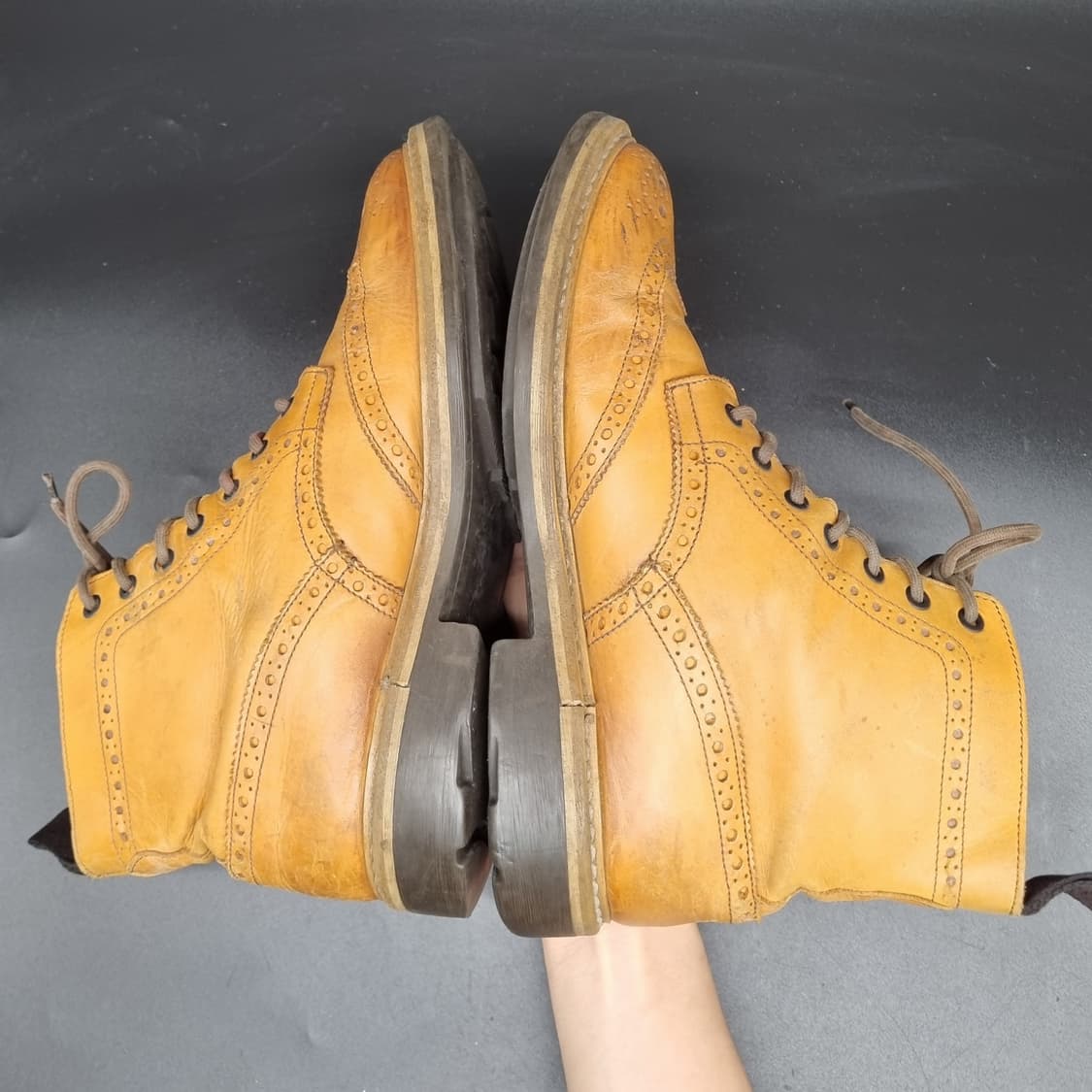 장까를로모렐리 남성윙팁부츠 실사이즈275 상품이미지5