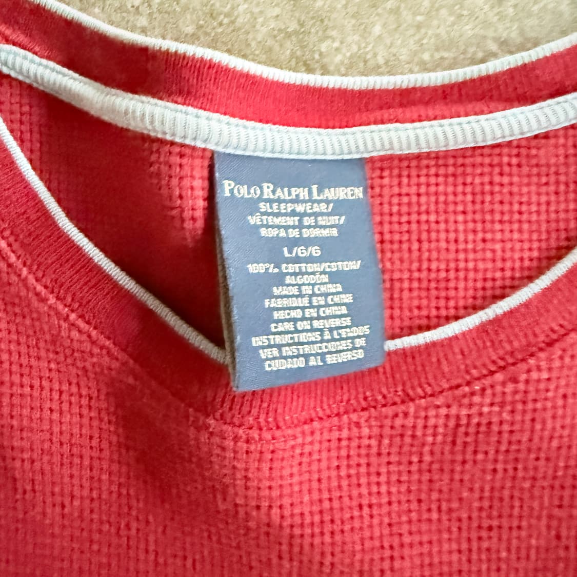 폴로 랄프로렌 와플 긴팔티  상품이미지4