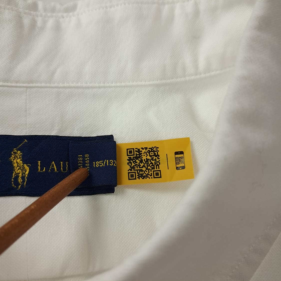 CK310 2XLT 폴로 QR인증 네이비포니 화이트 옥스포드셔츠 남방 상품이미지4