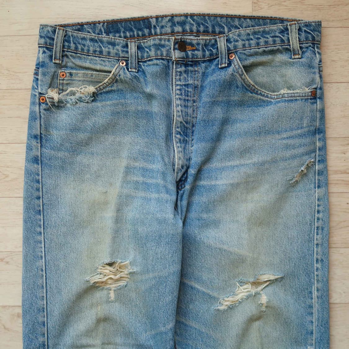 빈티지 리바이스 505 오렌지 블랭크 탭 상품이미지4