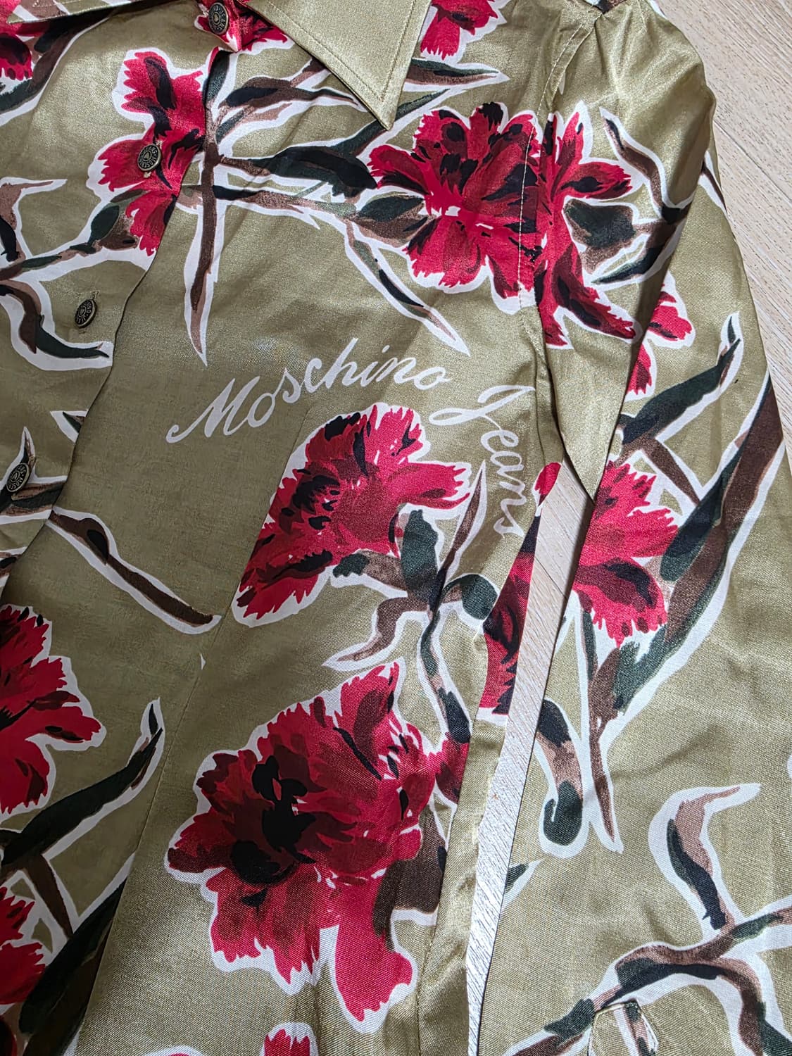 모스키노 진스 플라워 프린트 셔츠 상품이미지3