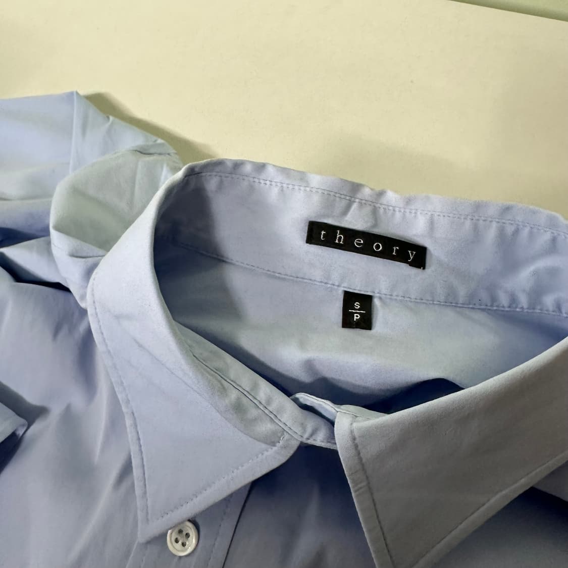 90 S 띠어리 스카이블루 와이드카라 셔츠 상품이미지2