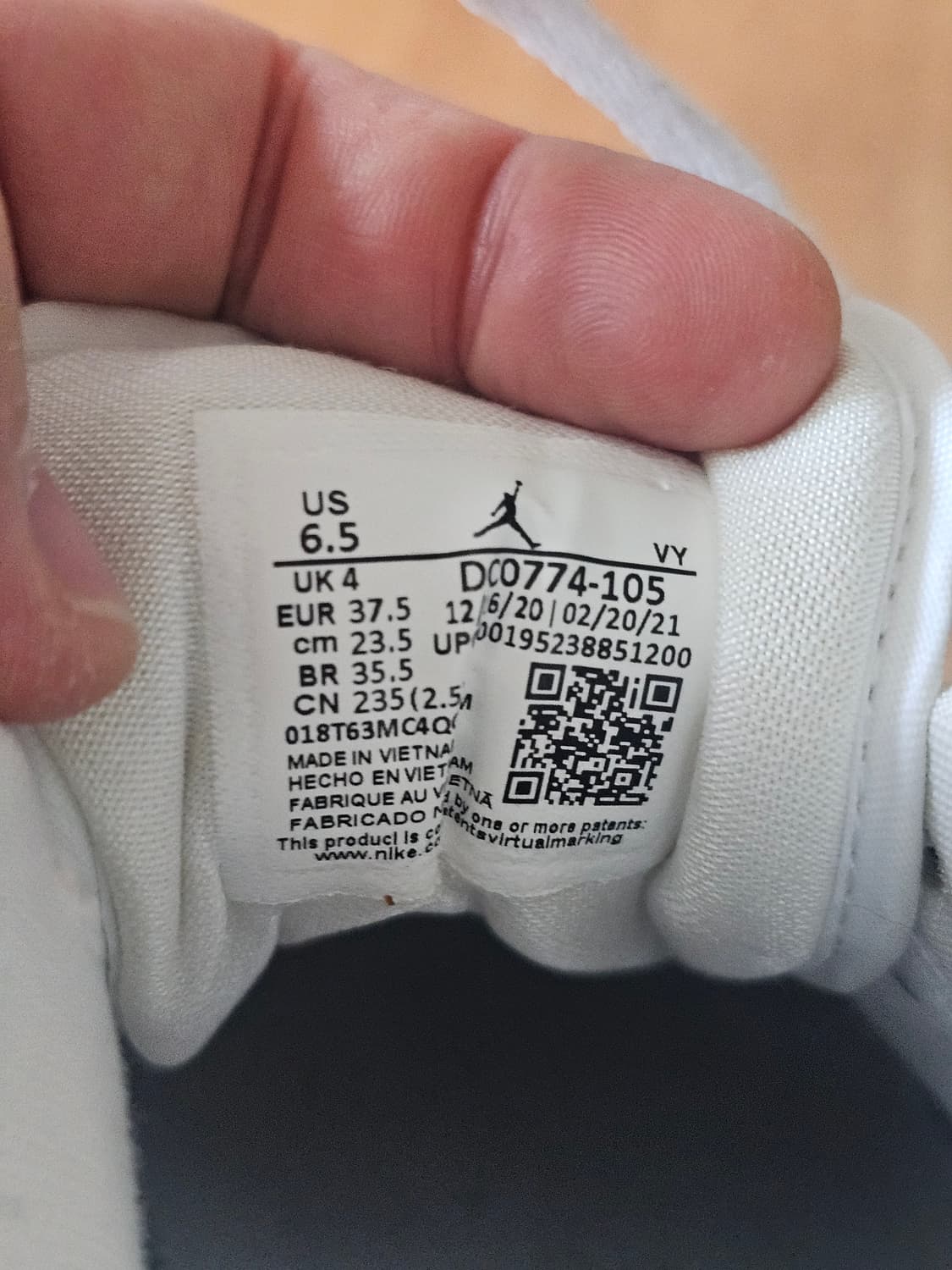 나이키 에어 조던 로우 그레이/화이트 235 상품이미지5