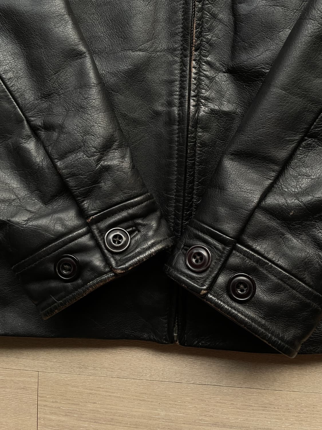 90s 올드갭 레더 자켓 블랙 상품이미지6
