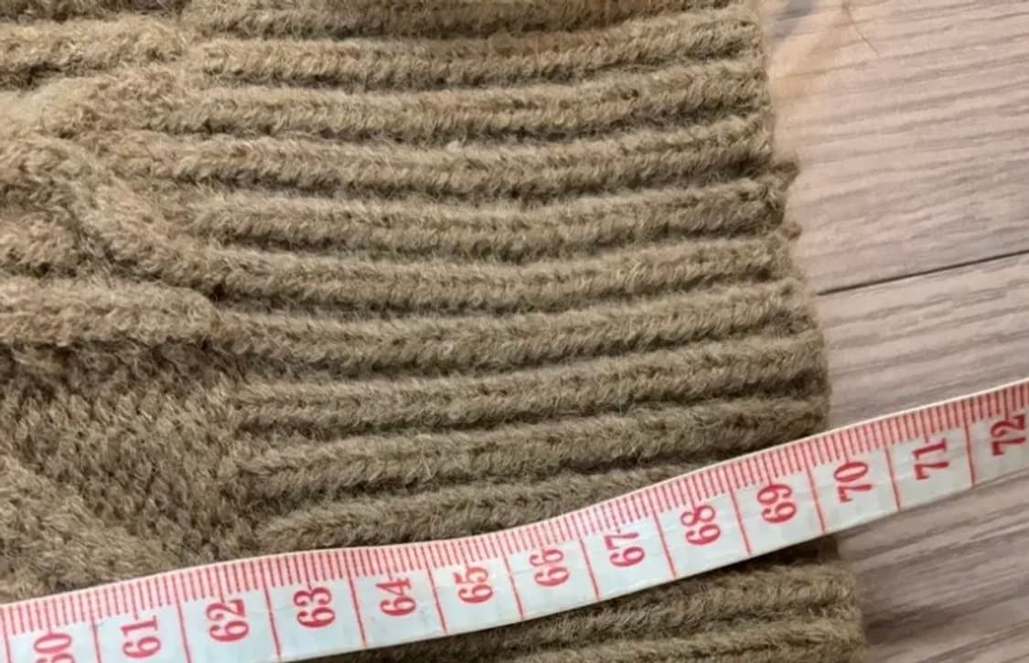 미착용 프라나 카멜베이지 꽈배기 니트티 아방핏 여리핏 박시핏 여성 프리 상품이미지5