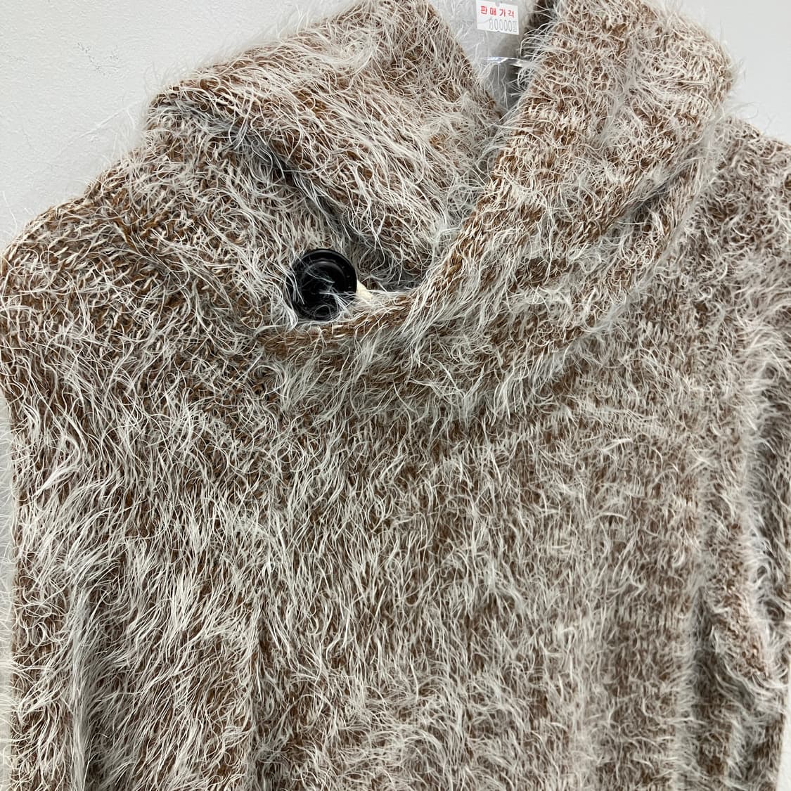 VTG 빈티지 헤어리 후드 니트 스웨터 M 상품이미지4