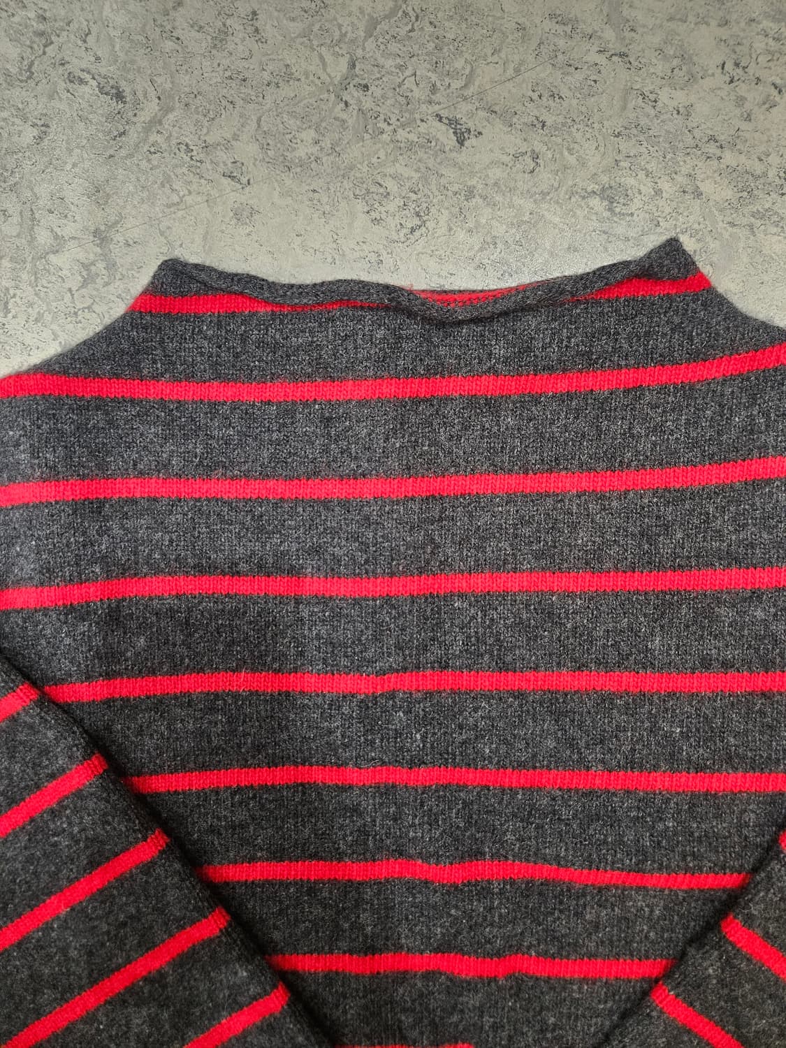문달 니트 Blando stripe knit in Red 상품이미지4