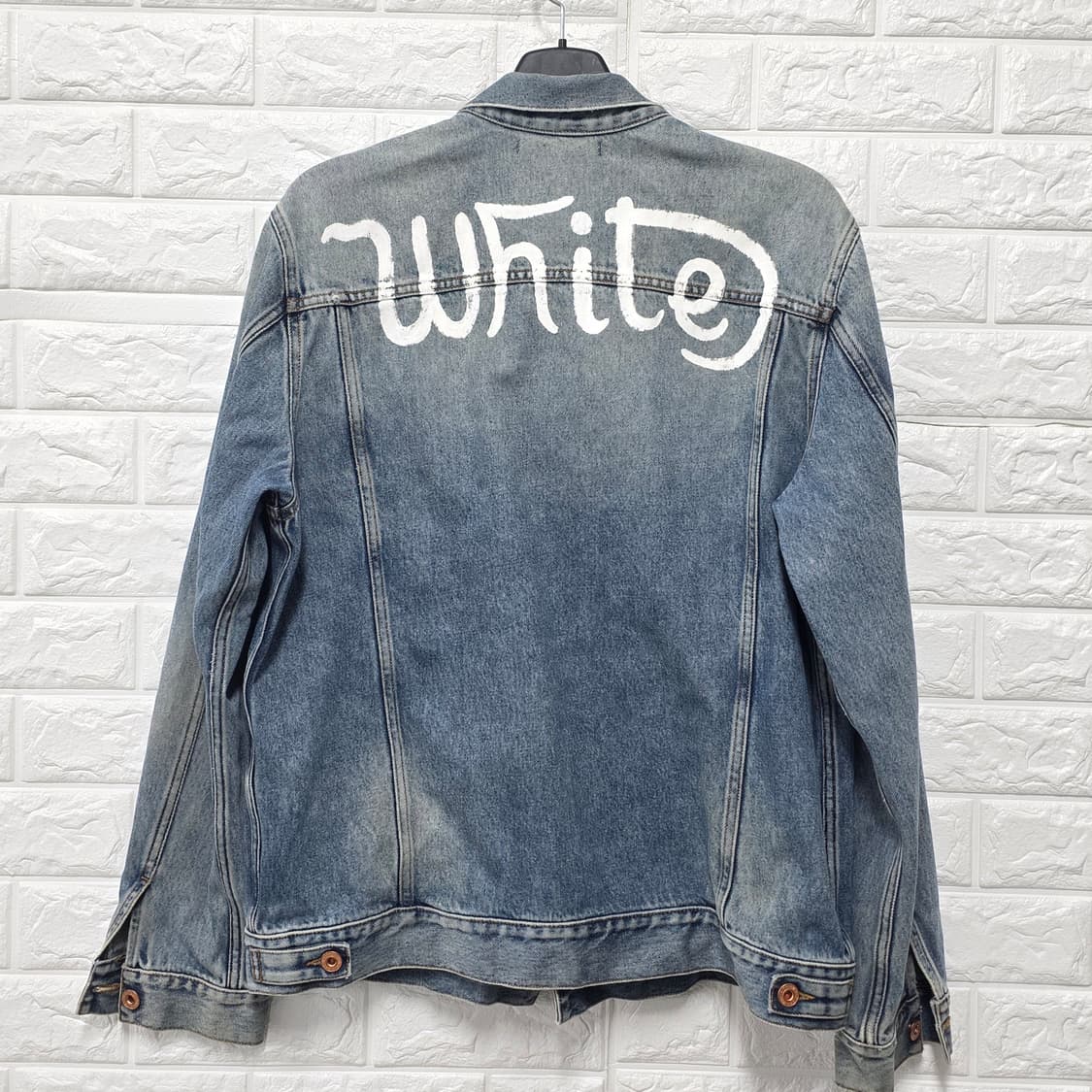 택포) 오프화이트 OFF White 데님 자켓 L 상품이미지4