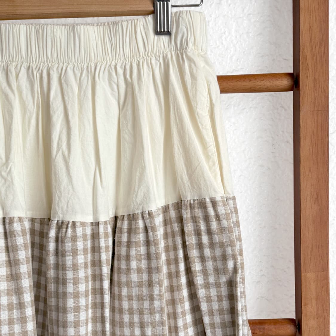 체크 레이어드 스커트 상품이미지6