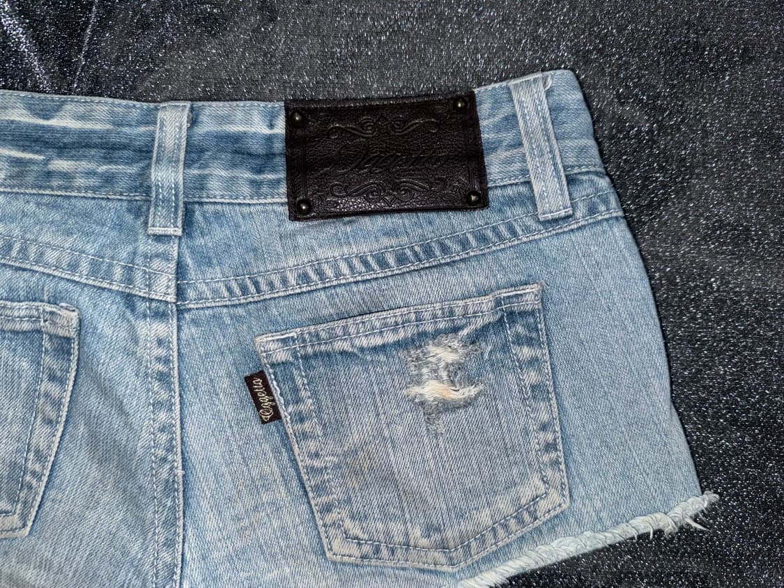 Y2k light wash denim shorts  상품이미지4
