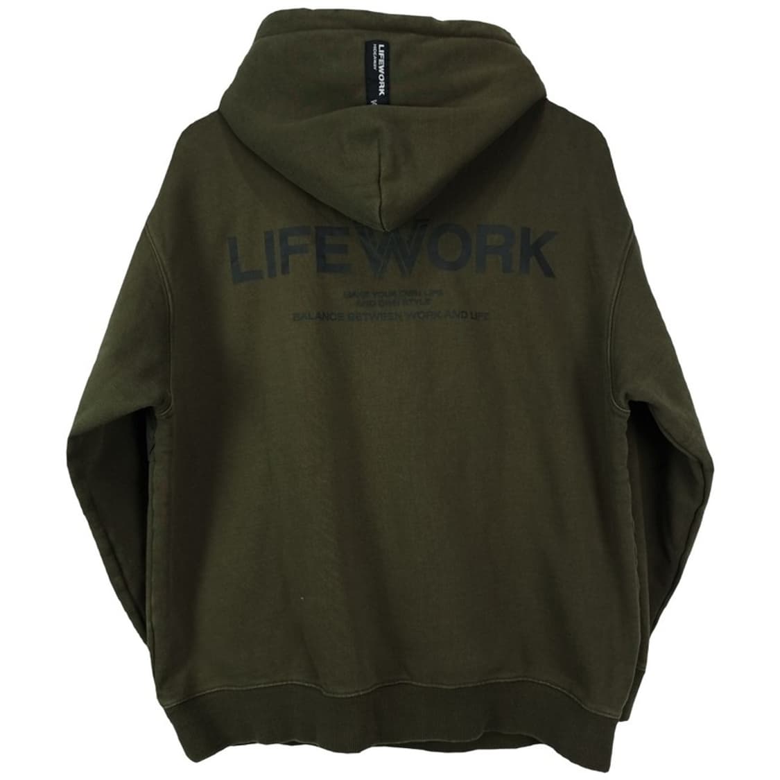 [라이프워크] 로고 자수 나일론 도킹 후드 조거 스웻 셋업 M18868 상품이미지3