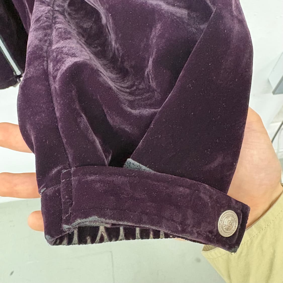 베르사체 벨벳 트랙 자켓 퍼플 남/L 상품이미지5