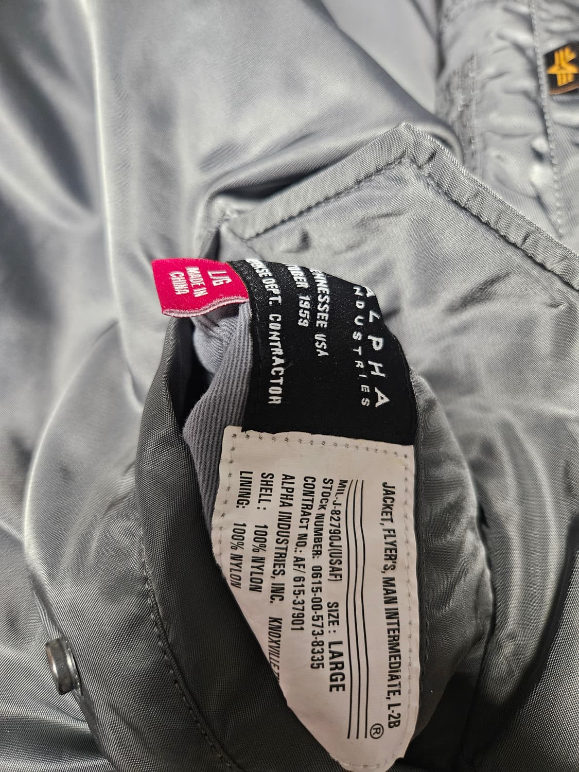 알파인더스트리 L2B  건메탈 L사이즈 상품이미지8