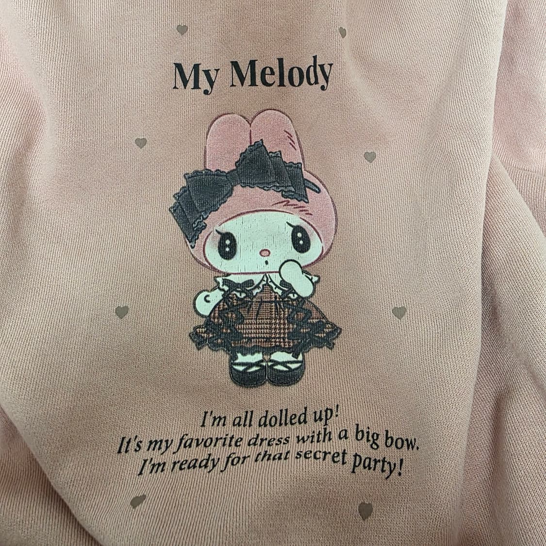 산라오 마이멜로디 일본빈티지)양산형 지뢰계 리본 핑크 메로크로 원피스 상품이미지4