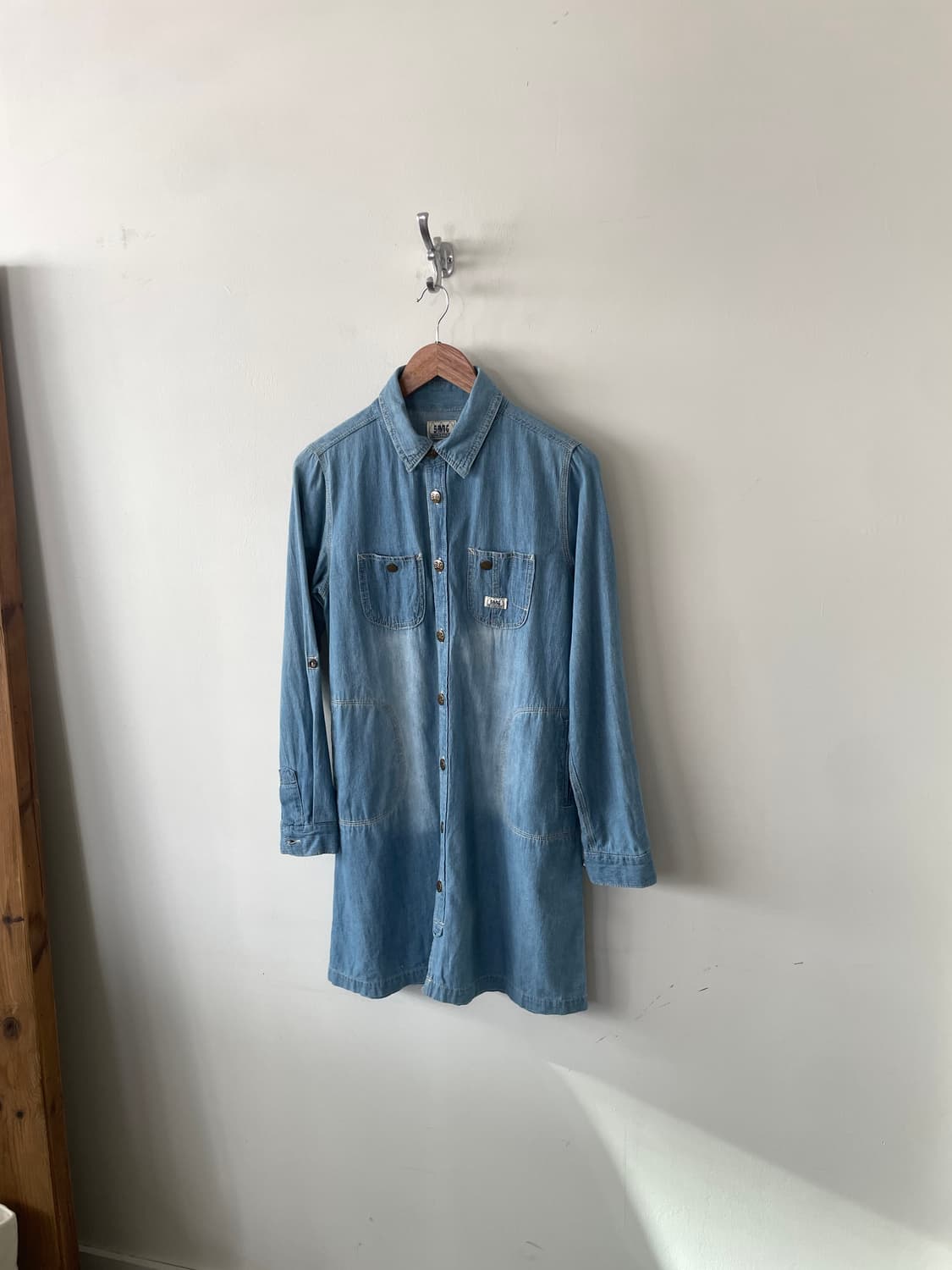 vintage wash denim shirt dress 상품이미지1
