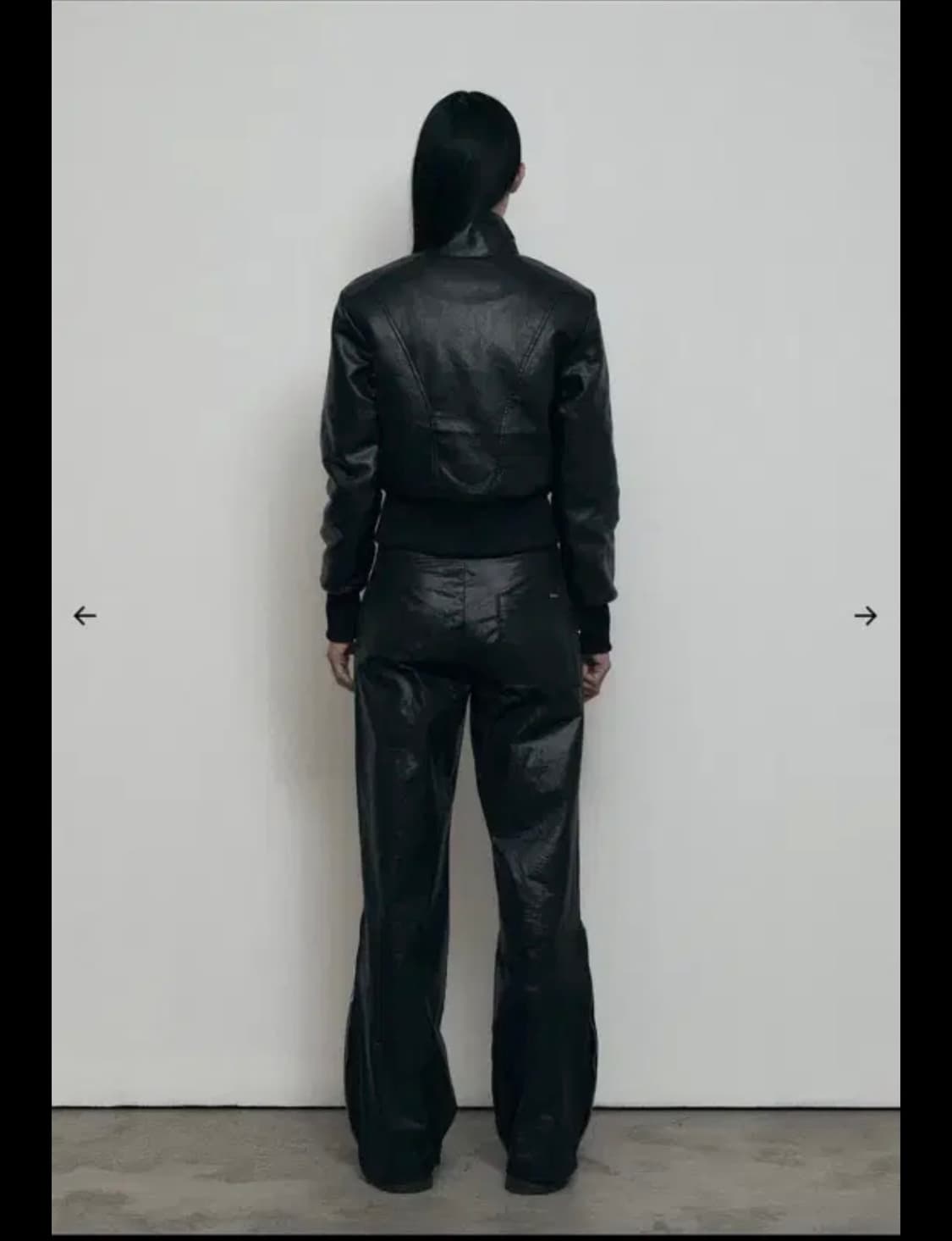 보헤미안서울 하이넥 모토 레더 자켓 슬림핏 상품이미지2