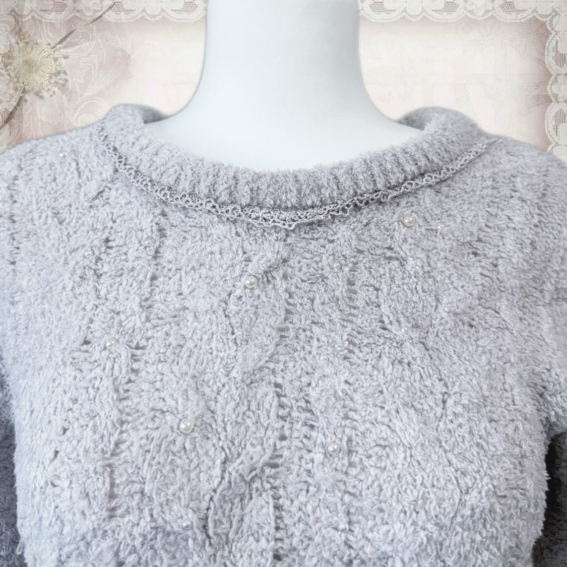 Axes Femme 엑시즈팜 히메갸루 폭닥 젤라또 와플 꽈베기 니트 상품이미지4