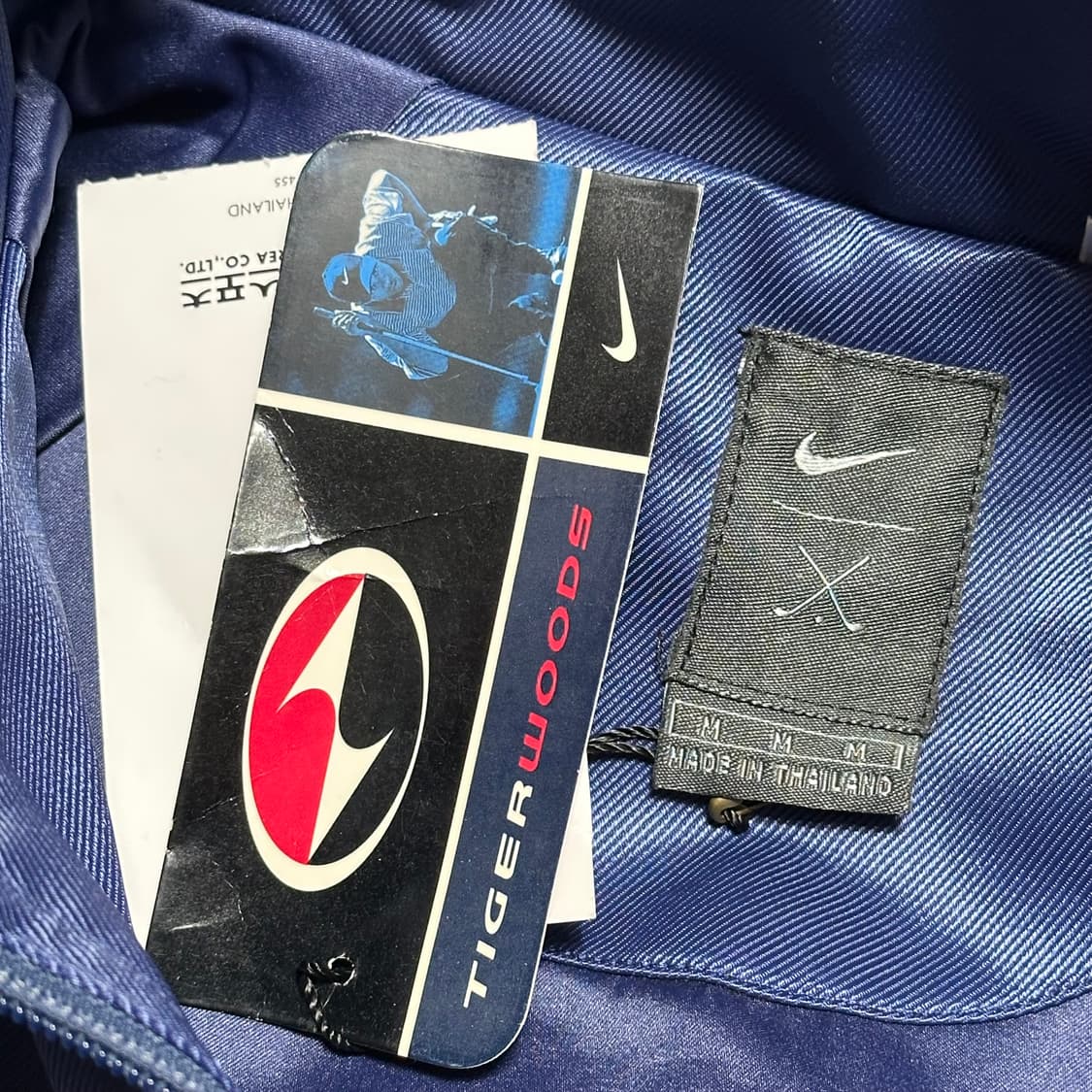 M 새상품 90‘s 나이키 사틴 올드스쿨 네이비 바람막이 상품이미지4