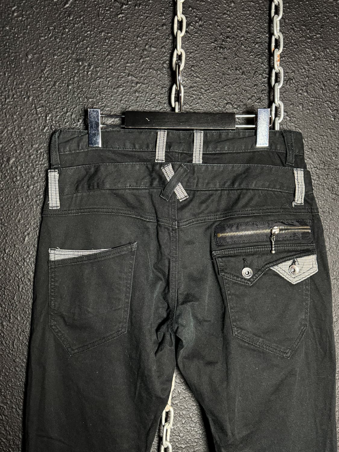 Black Zip Contrast Pants 상품이미지7