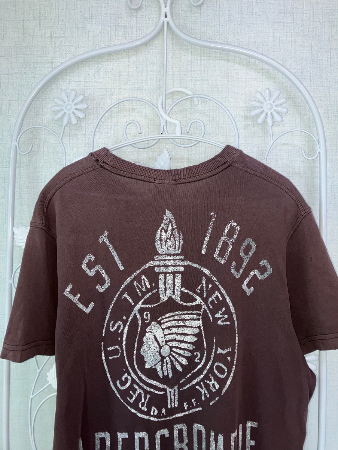 빈티지 아베크롬비 자수 반팔 티셔츠 y2k 스트릿 갸루 펑키504 상품이미지4