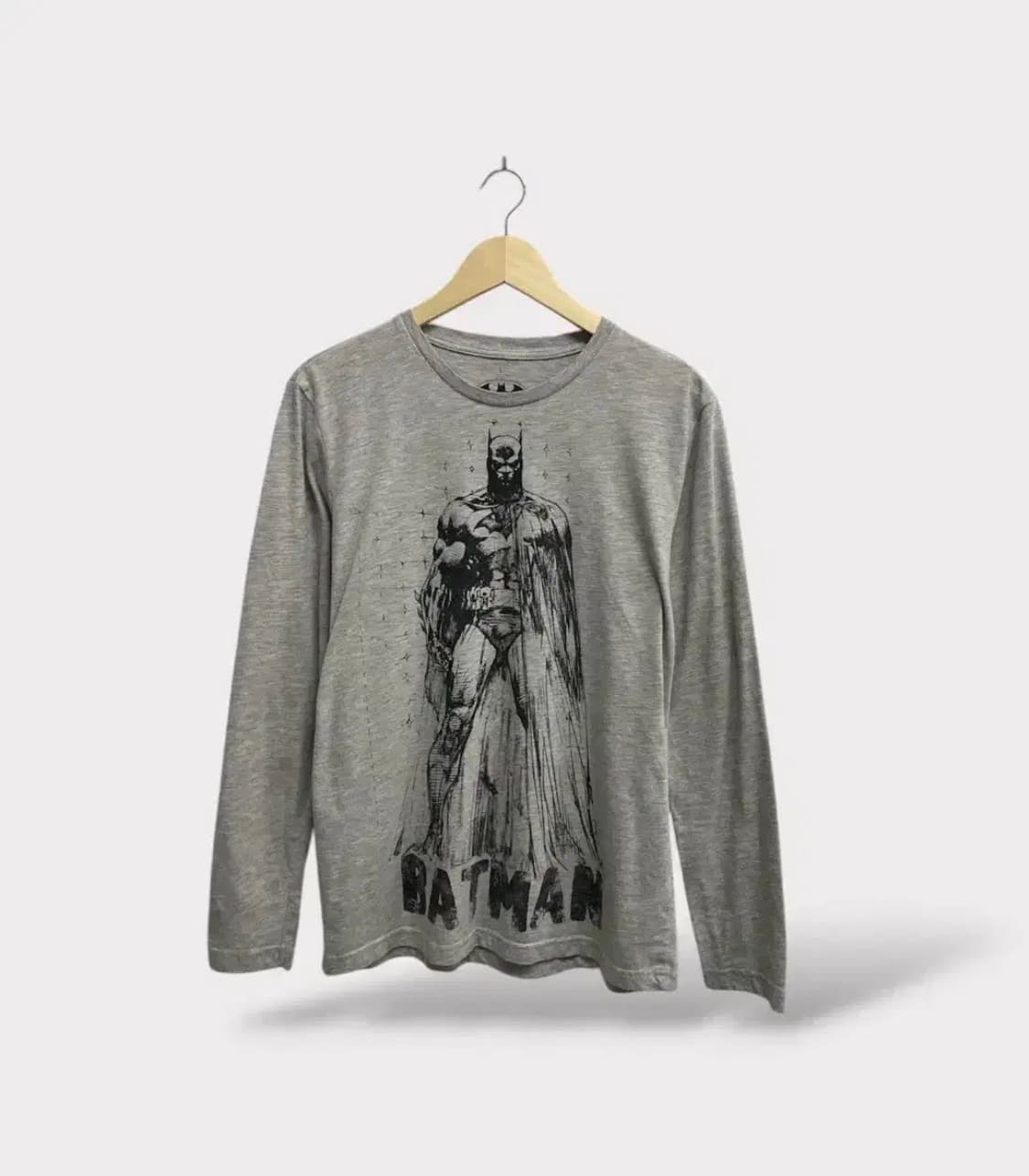 배트맨 Long Sleeve 그레이 티셔츠 M-L 상품이미지1