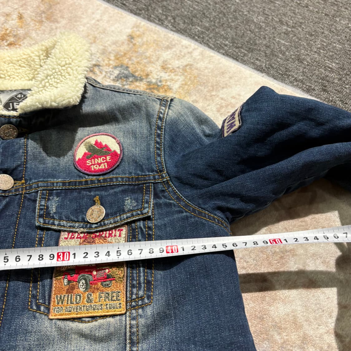 jeep 지프 자수패치 양털 데님 자켓 상품이미지6