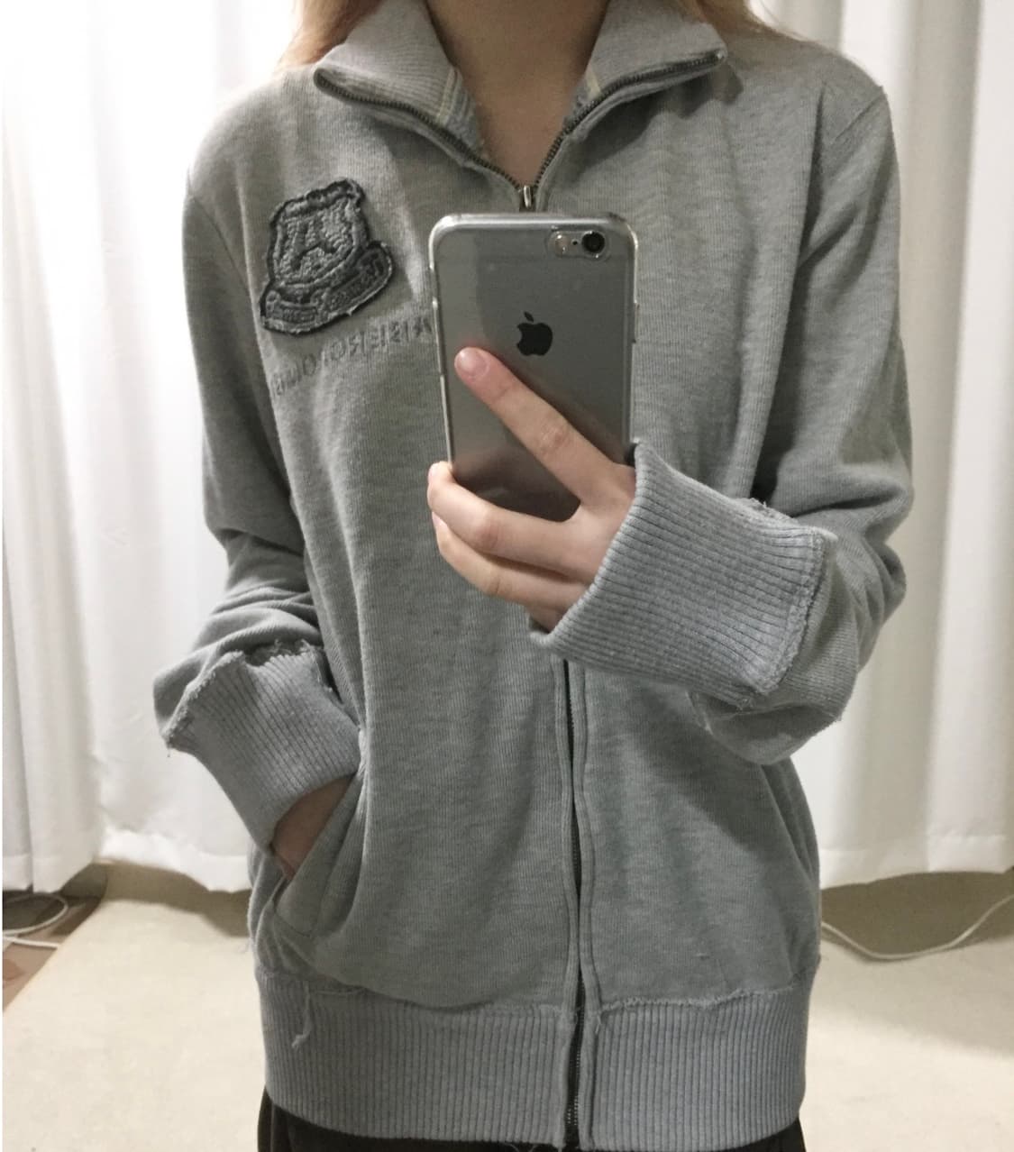 아베크롬비 그레이 코튼 면 집업 상품이미지1